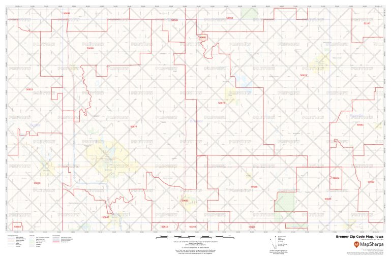 Bremer Zip Code Map, Iowa Bremer County Zip Codes
