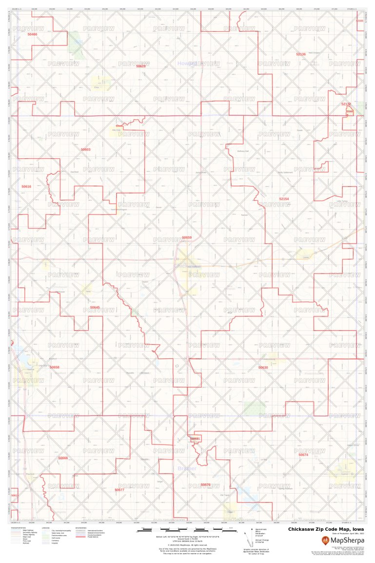 Chickasaw Zip Code Map, Iowa Chickasaw County Zip Codes