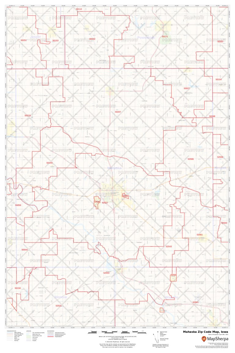 Mahaska Zip Code Map, Iowa Mahaska County Zip Codes