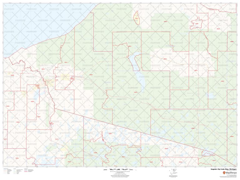 Gogebic Zip Code Map, Michigan Gogebic County Zip Codes