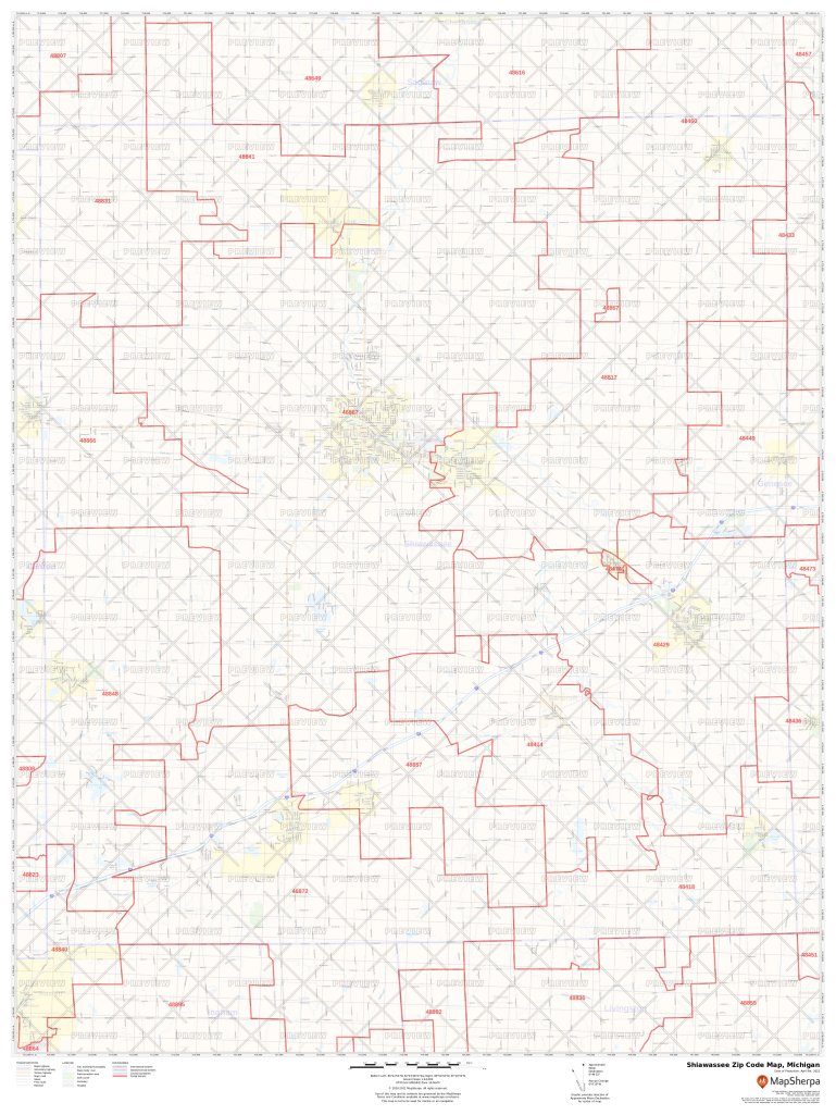 Shiawassee Zip Code Map, Michigan Shiawassee County Zip Codes