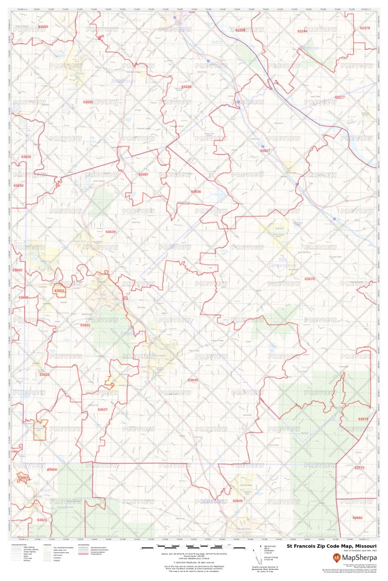 St Francois Zip Code Map, Missouri St Francois County Zip Codes
