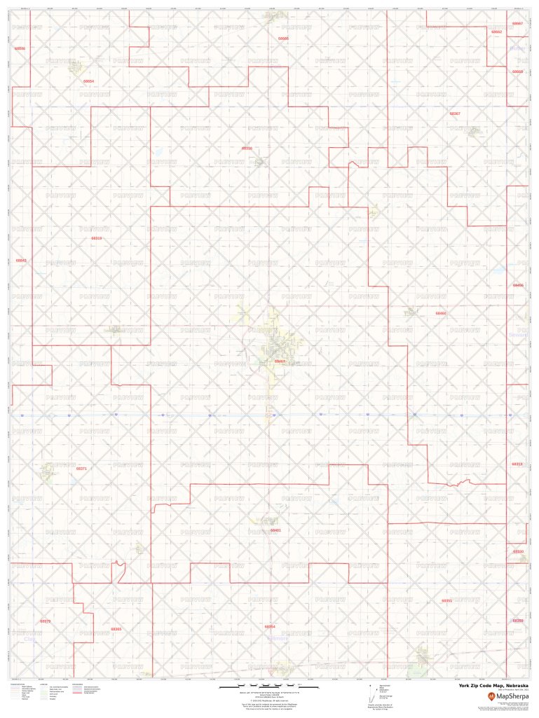 York Zip Code Map, Nebraska York County Zip Codes