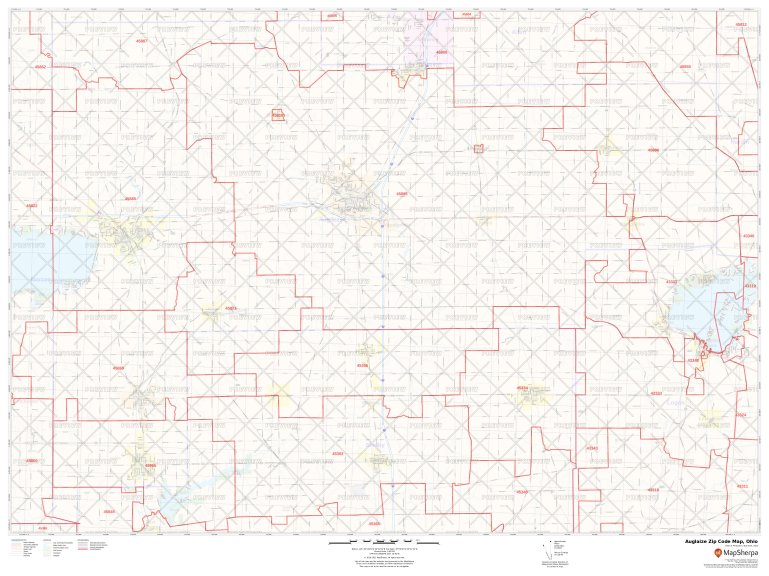 Auglaize Zip Code Map, Ohio Auglaize County Zip Codes