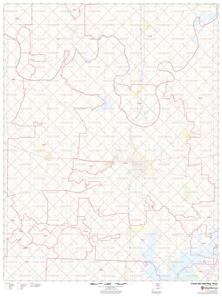Cooke Zip Code Map, Texas Cooke County Zip Codes