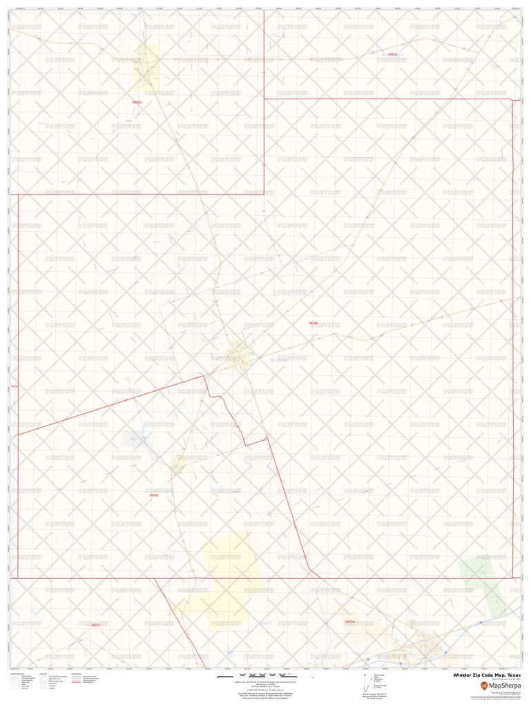 Winkler Zip Code Map, Texas Winkler County Zip Codes