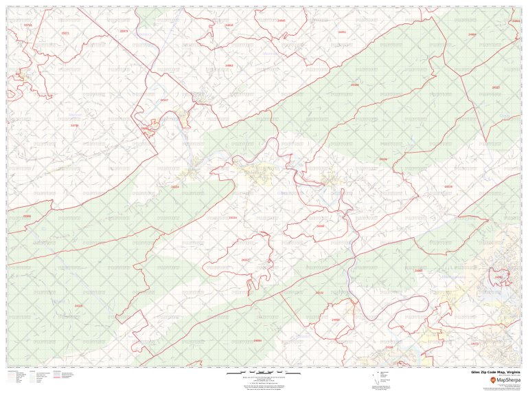 Giles Zip Code Map, Virginia Giles County Zip Codes