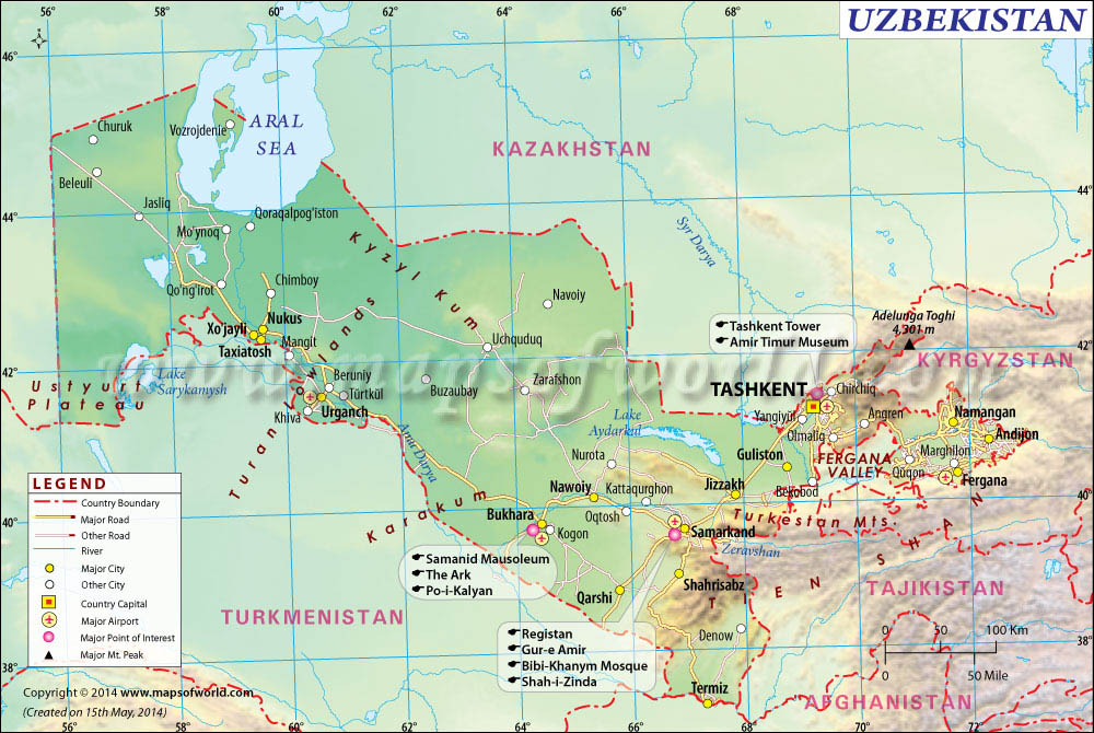 Uzbekistan Map Map of Uzbekistan Collection of Uzbekistan Maps