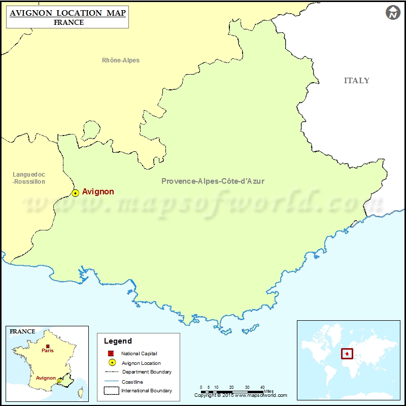Avignon Europe Map Location Where is Avignon Located in France