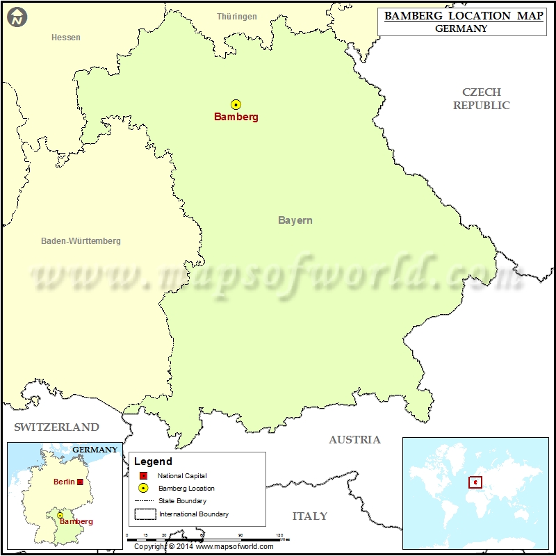 Where is Bamberg Location of Bamberg in Germany Map