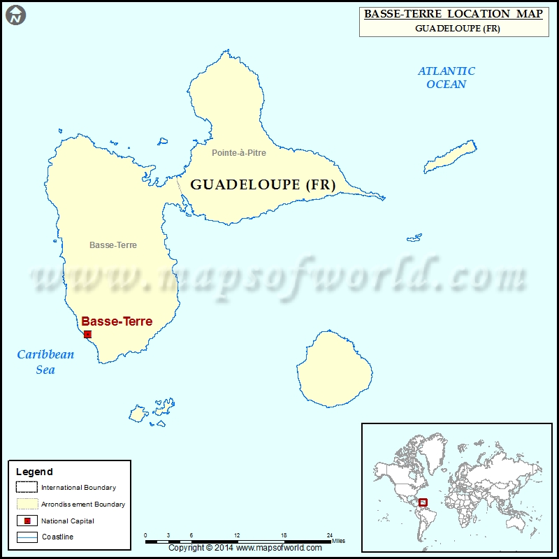 Where is Basseterre Location of Basseterre in Saint Kitts and Nevis Map