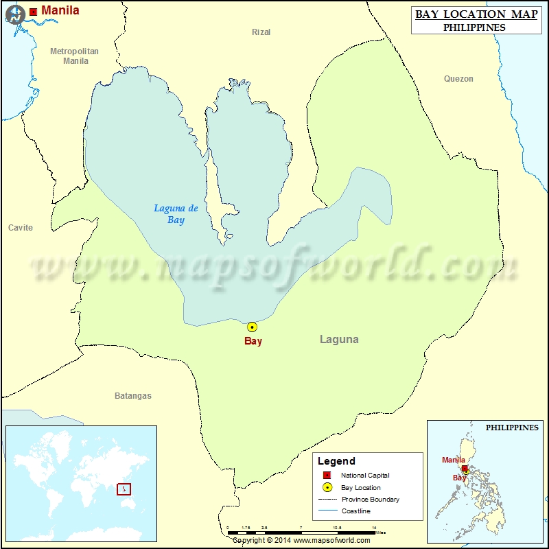 Where is Bay Location of Bay in Philippines Map