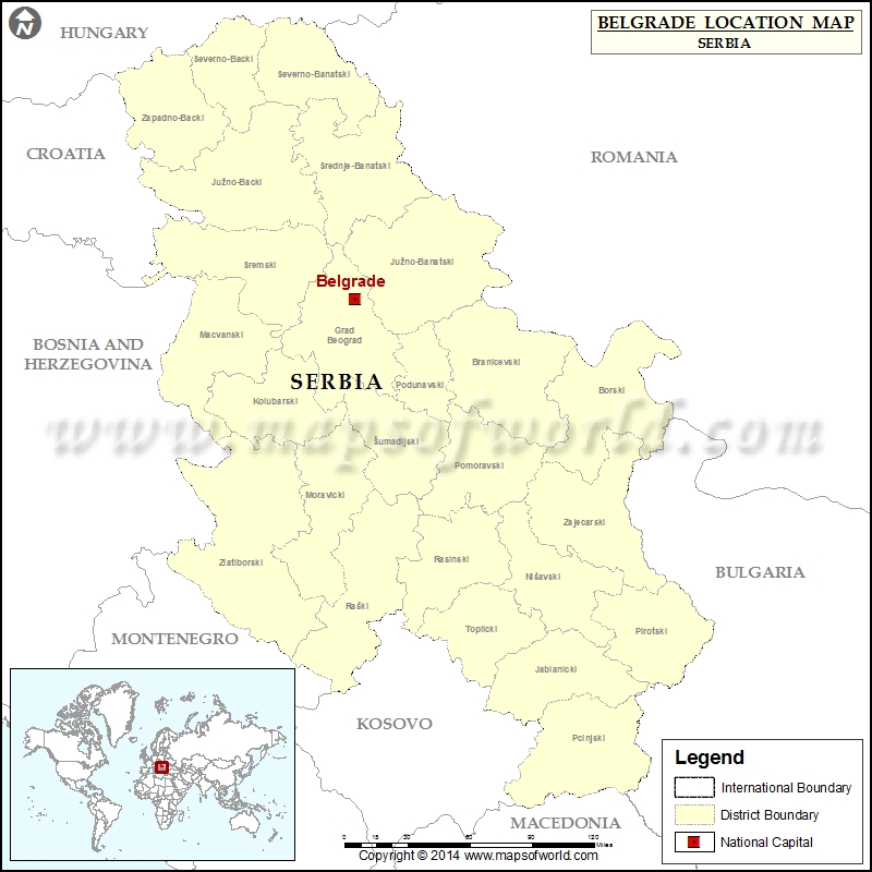 Where is Belgrade Location of Belgrade in Serbia Map