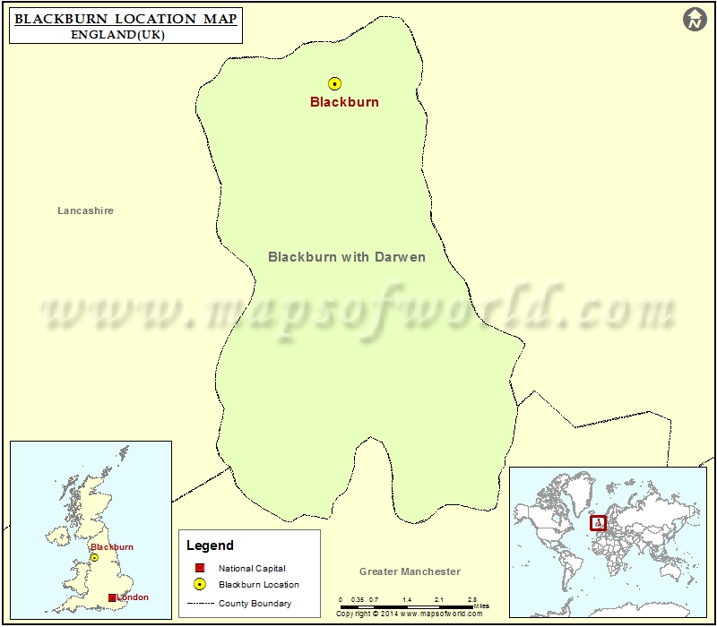 Where is Blackburn Location of Blackburn in England Map