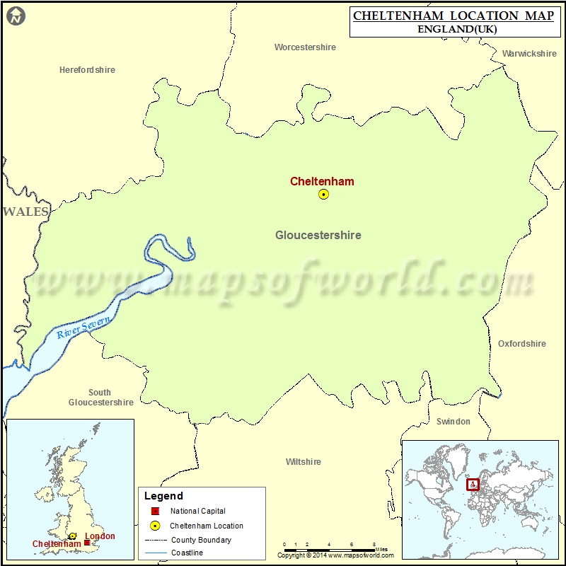 Where is Cheltenham Location of Cheltenham in England Map