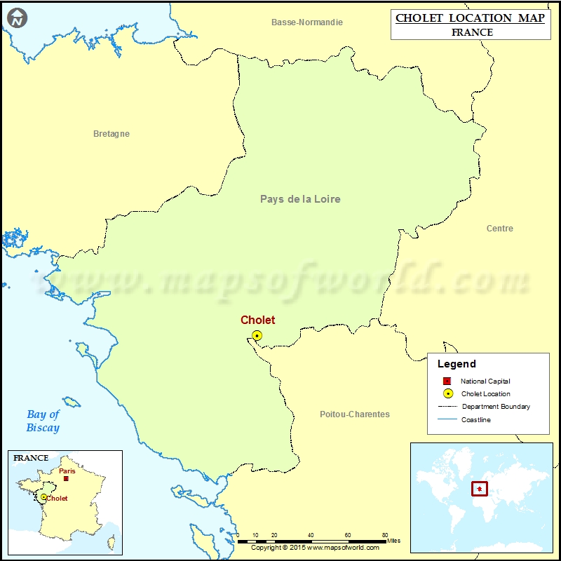 Pain Points De Cholet Sur La Carte De France Where is Cholet Located in France