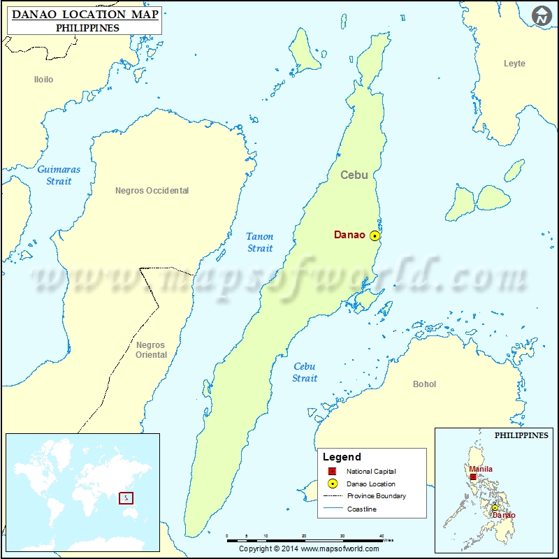 Where is Danao Location of Danao in Philippines Map