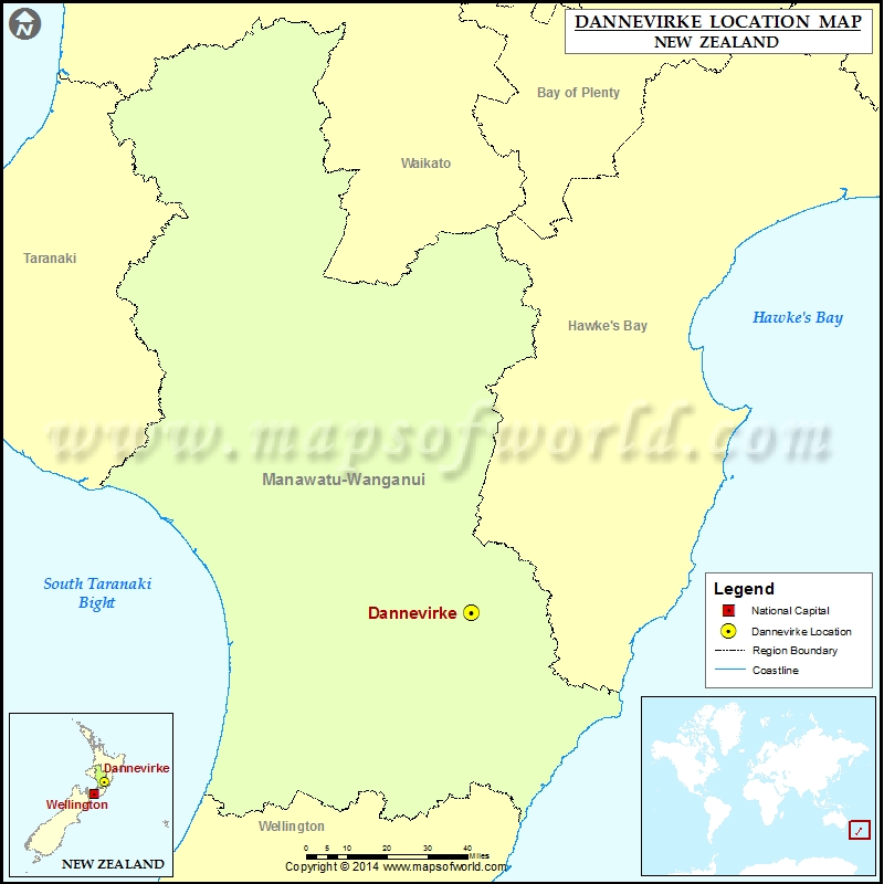 Where is Dannevirke Location of Dannevirke in New Zealand Map