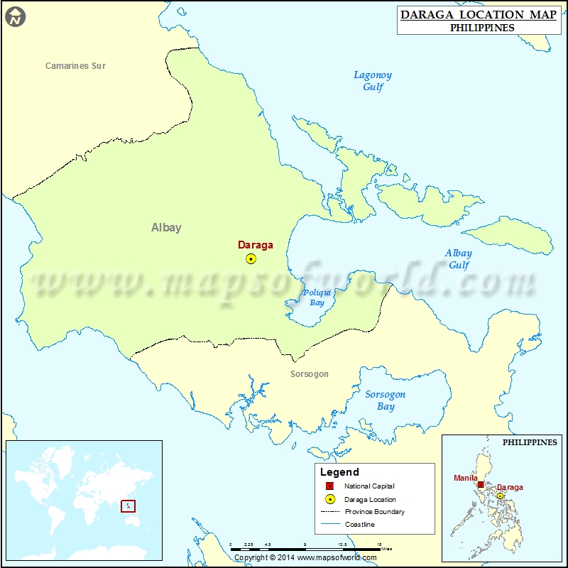 Where is Daraga Location of Daraga in Philippines Map
