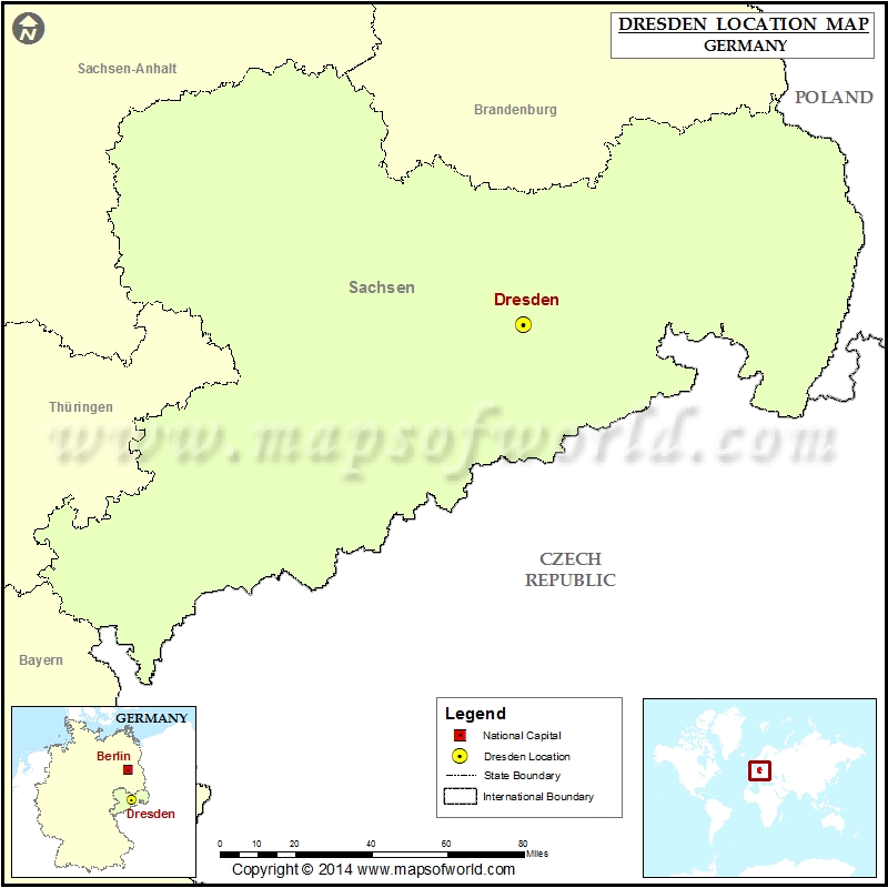 Where is Dresden Location of Dresden in Germany Map