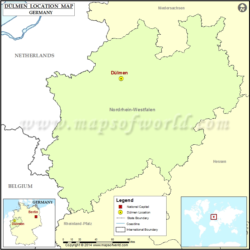 Where is Dulmen Location of Dulmen in Germany Map