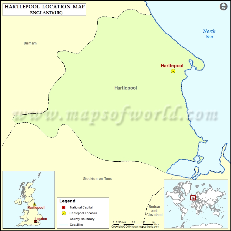 Where is Hartlepool Location of Hartlepool in England Map