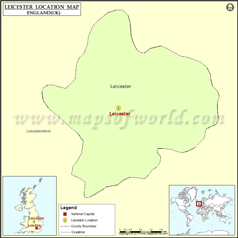 Where is Leicester Location of Leicester in England Map