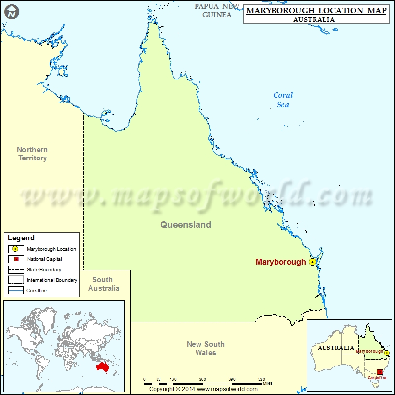 Where is Maryborough Location of Maryborough in Australia Map