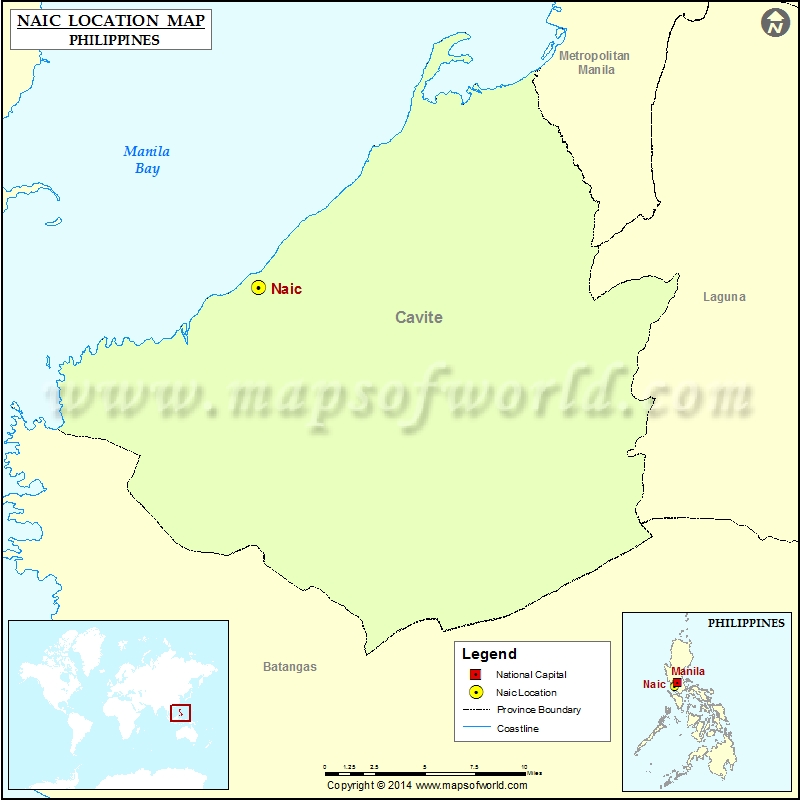 Where is Naic Location of Naic in Philippines Map