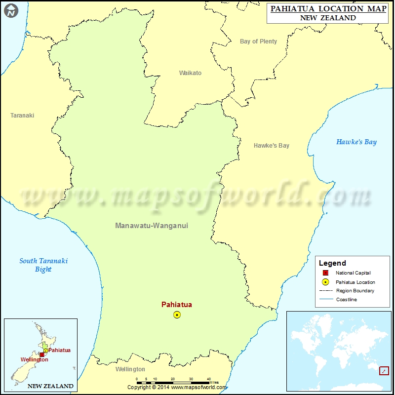 Where is Pahiatua Location of Pahiatua in New Zealand Map