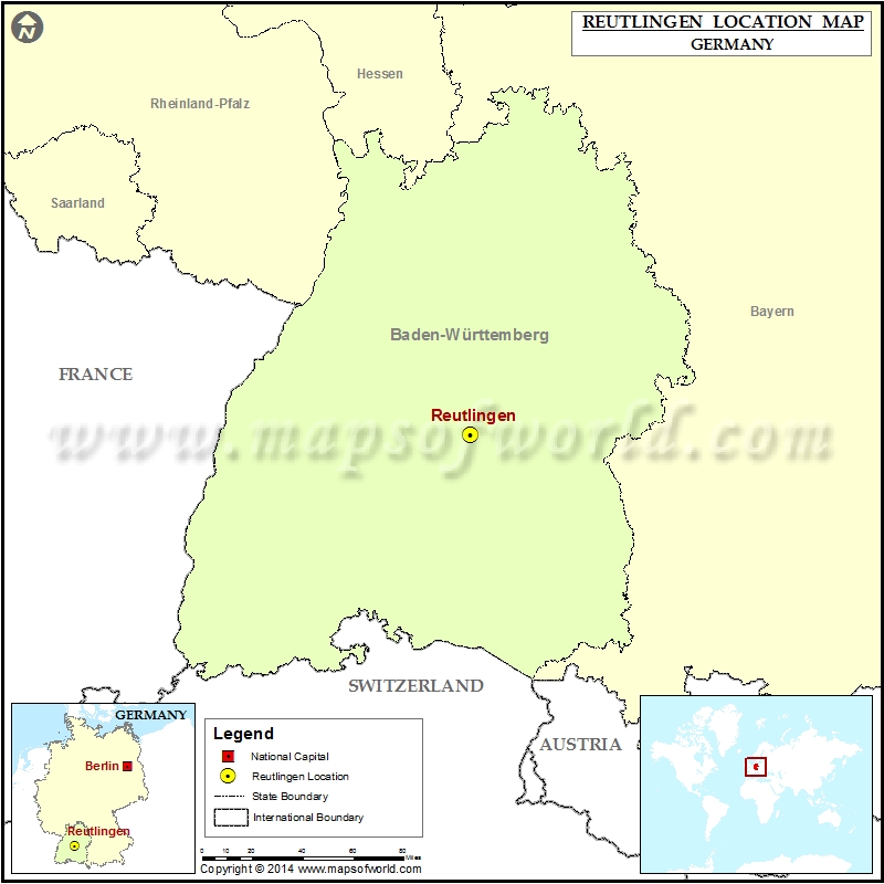 Reutlingen Deutschlandkarte Reutlingen Karte / Reutlingen Stadtteil Mittelstadt