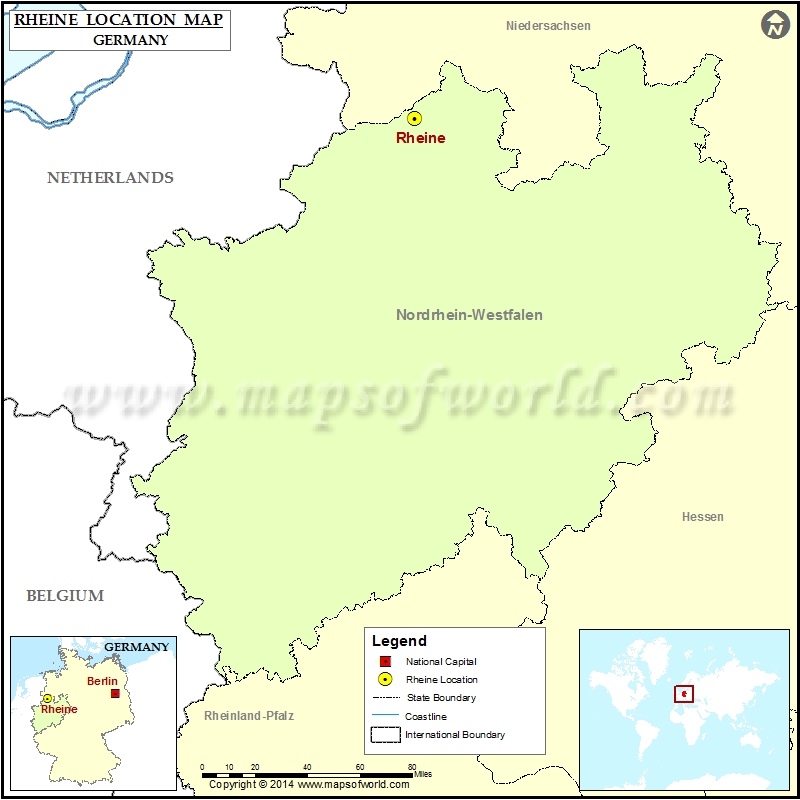 Where is Rheine Location of Rheine in Germany Map