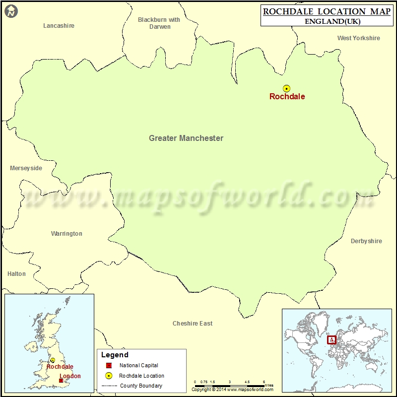 Where is Rochdale Location of Rochdale in England Map