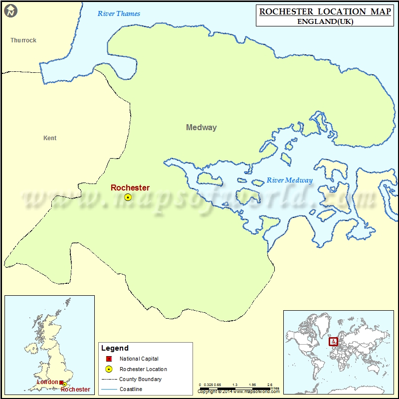 Where is Rochester Location of Rochester in England Map