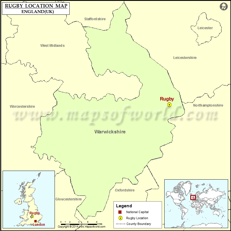 Where is Rugby Location of Rugby in England Map