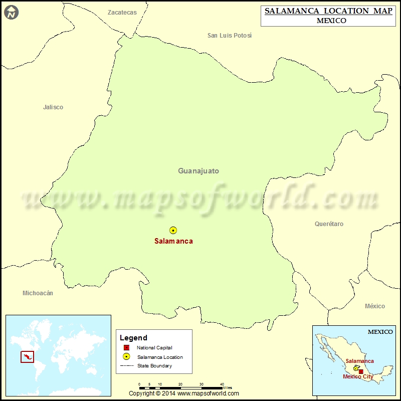 Salamanca Mapa Mexico Idea Sala De Estar