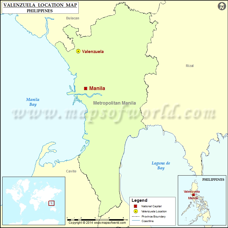 Where is Valenzuela Location of Valenzuela in Philippines Map