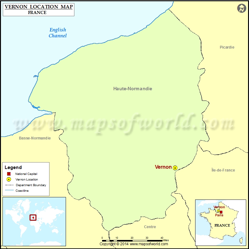 Where is Vernon Located in Canada Map