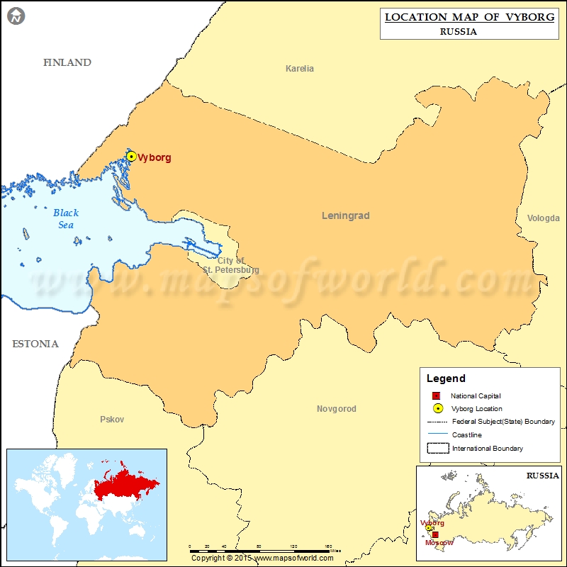 Where is Location of in Russia Map