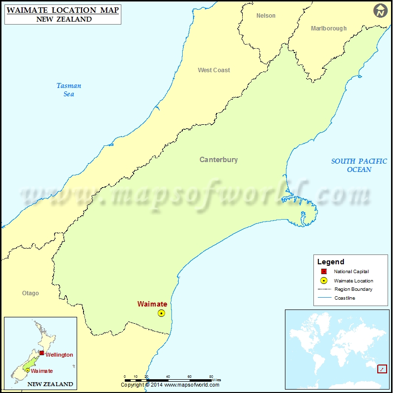 Where is Waimate Location of Waimate in New Zealand Map