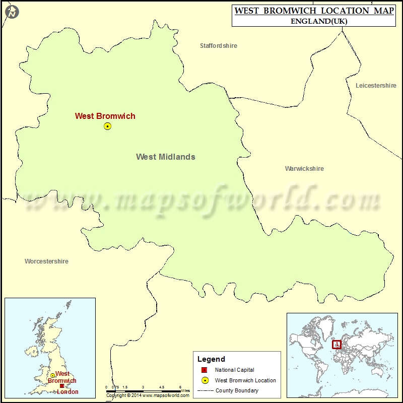 Where is West Bromwich Location of West Bromwich in England Map