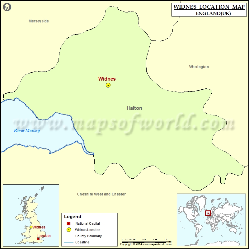 Where is Widnes Location of Widnes in England Map