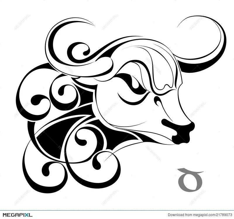 Zodiac Signs - Taurus. Tattoo Design. Illustration 21789073 - Megapixl 749_x_800_jpg