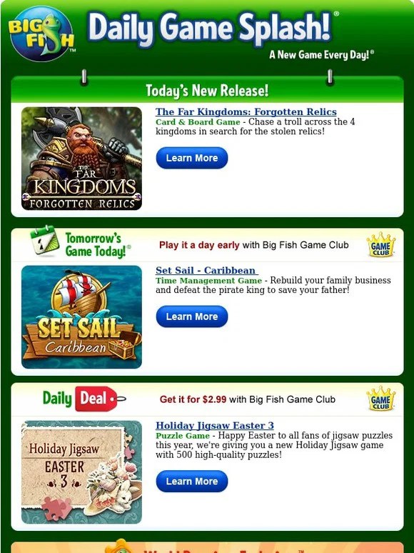 Big Fish Games Daily Game Splash The Far Kingdoms Relics