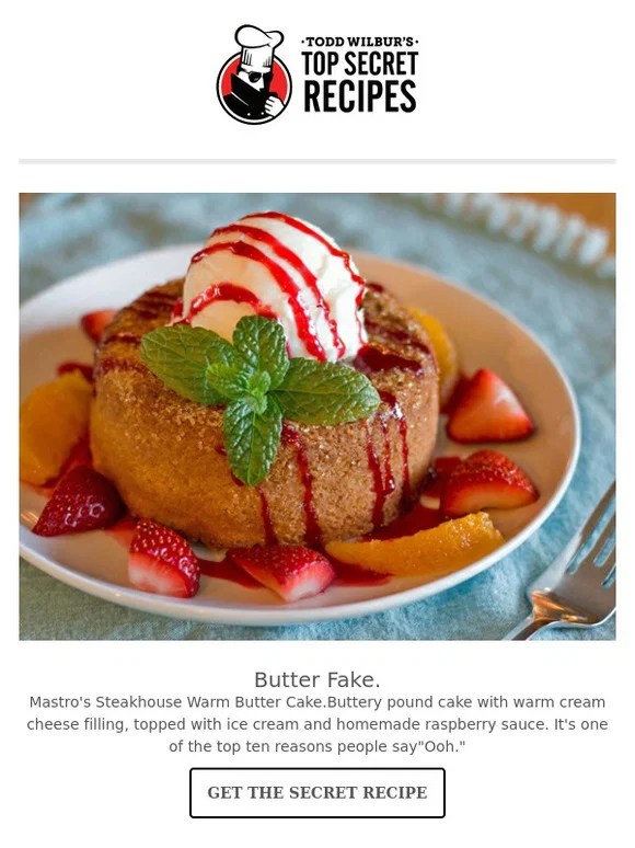 Mastros Warm Butter Cake Recipe
