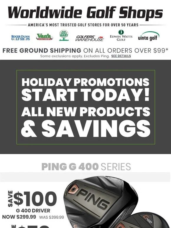 Edwin Watts Golf 🚨Ping G400 Series Price Drop!🚨 Milled