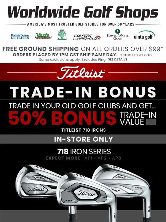 Edwin Watts Golf Titleist TS Faster Than Yours Challenge & 50 Bonus TradeIn Offer! Milled