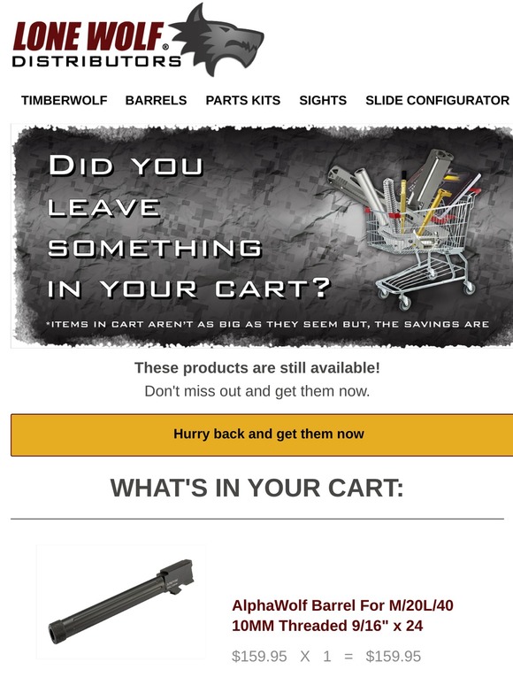 Lone Wolf Distributors Get these products now Milled