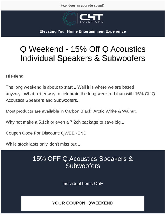 Custom Home Theater Solutions 15 Off Q Acoustics Speakers All Long