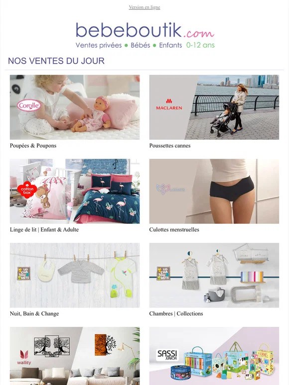 Bebeboutik Expé 72H COROLLE, MACLAREN poussettes simples